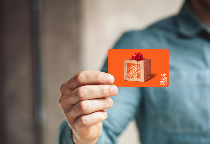 The Home Depot Gift Card is built for all departments