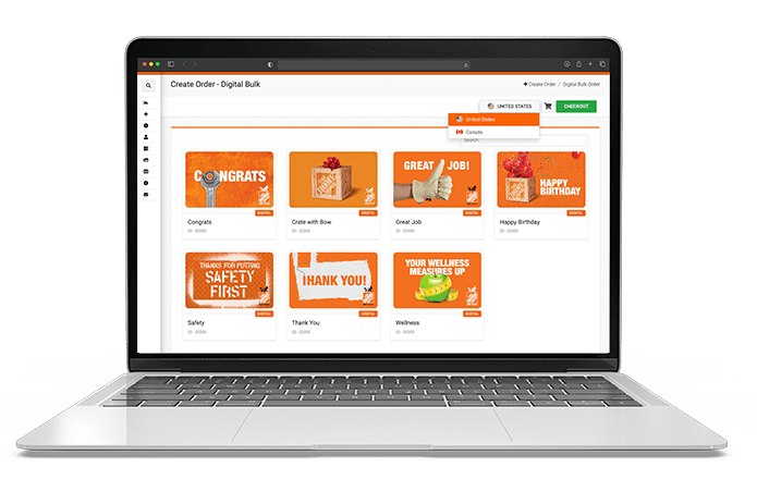 The Home Depot Corporate Gift Card - Ordering Portal